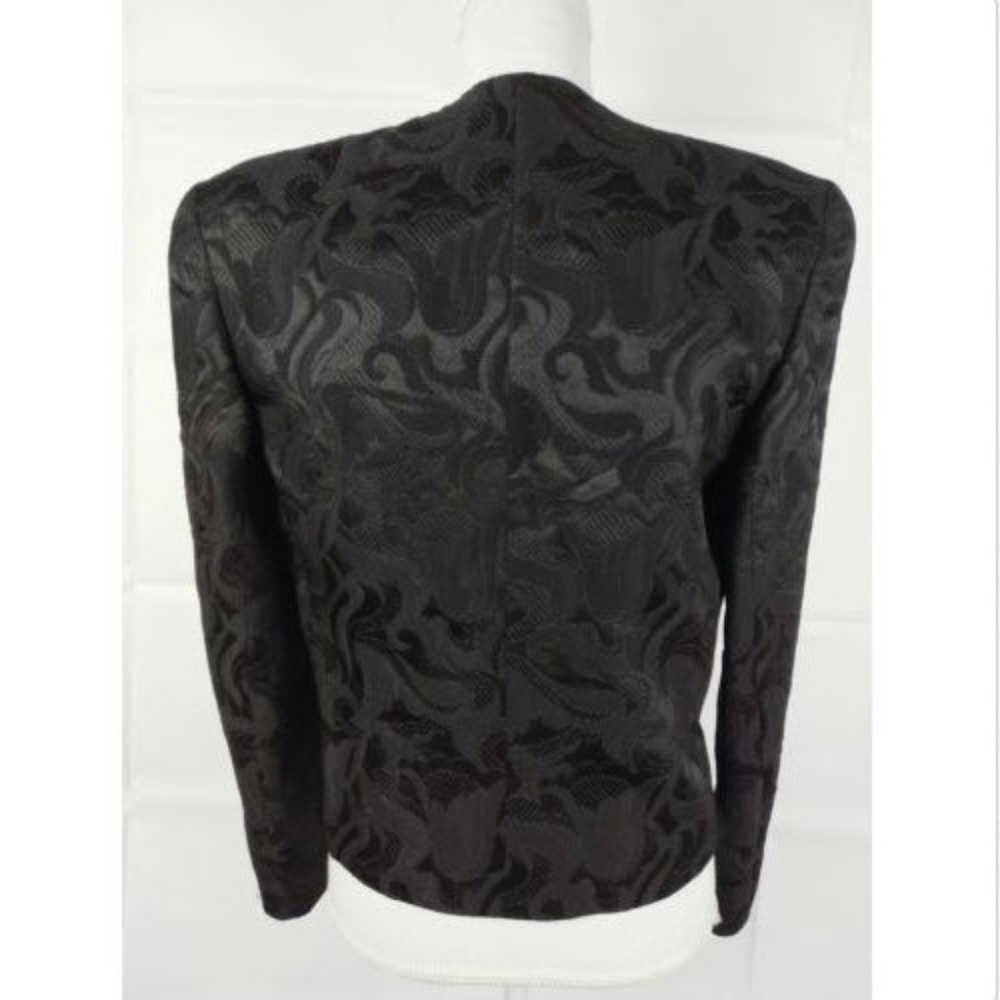 90's Evan Picone black Blazer Jacket Size 6 - Picture 5 of 8